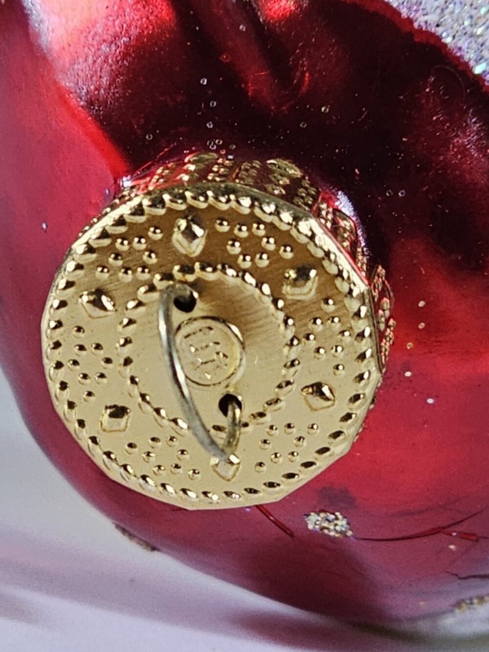 Hand Blown Glass Snowman Christmas Ornament 2003 Vintage Glitter Hat Tree - Picture 5 of 6